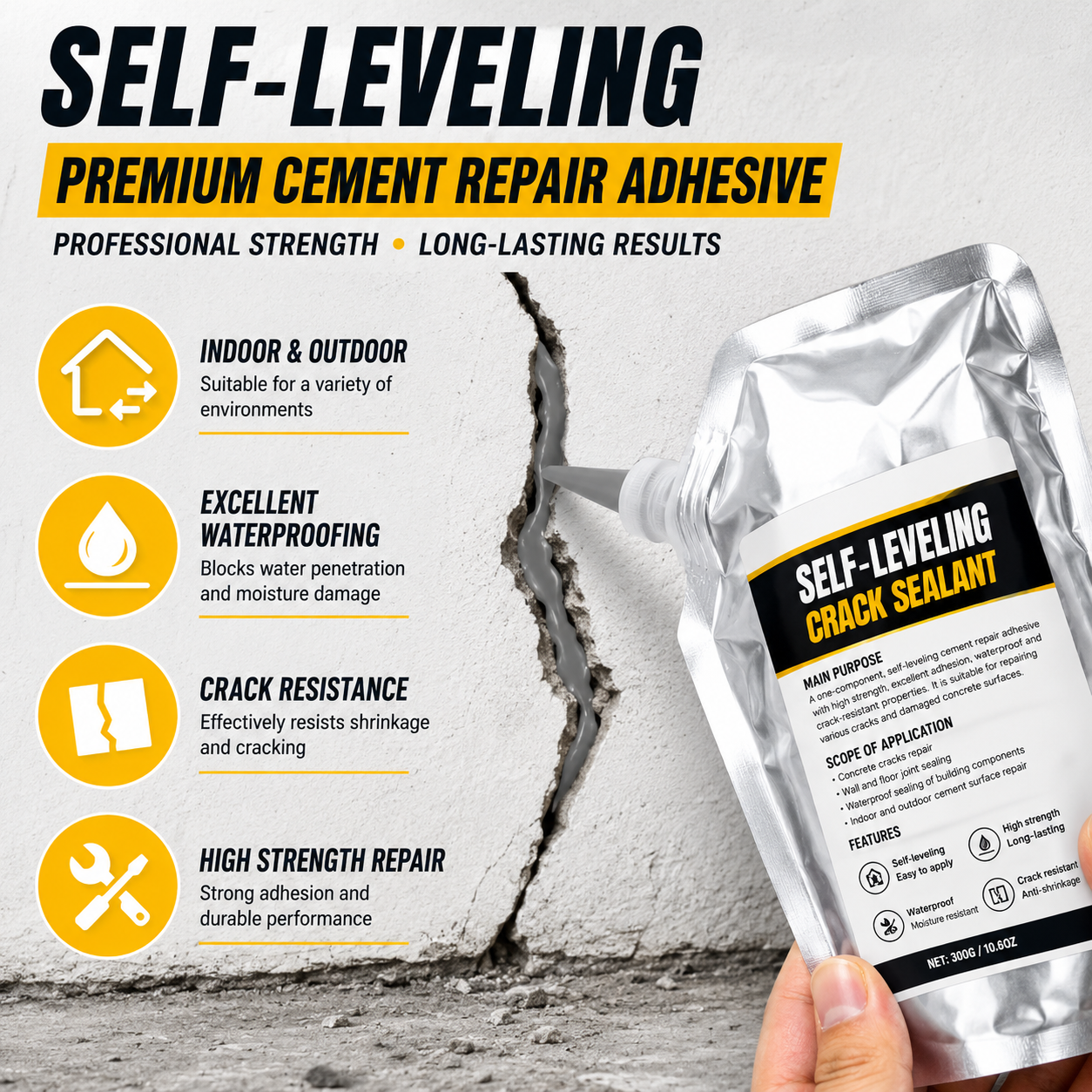 ⚡ Self-Leveling Crack Sealant — 3 Year Guarantee ✅